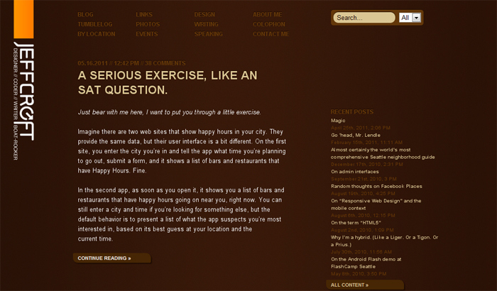 Jeff Croftホームページ