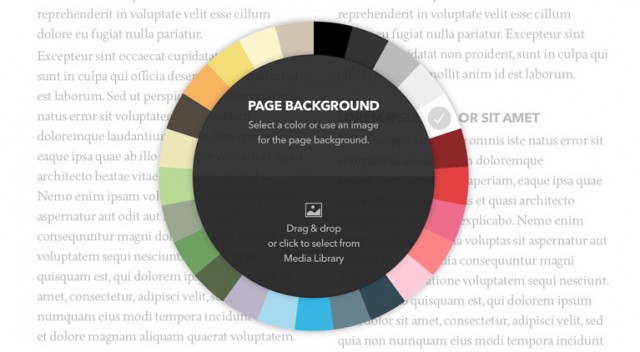 事前に設定されたパレットから、背景色を選択します (拡大図を見る)