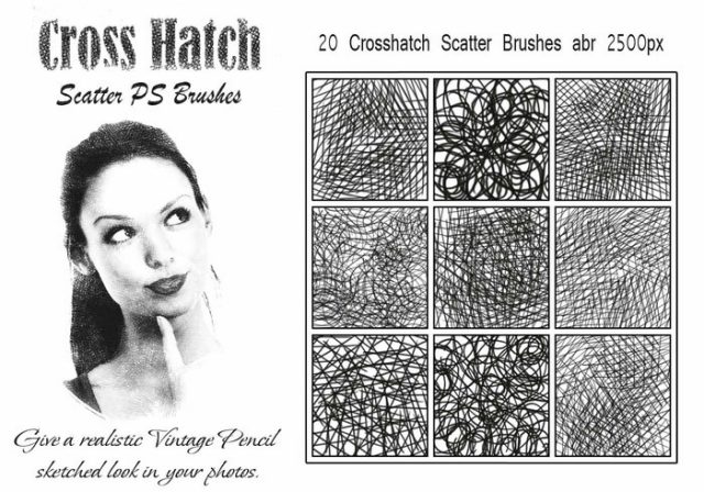 http://www.brusheezy.com/brushes/57406-20-cross-hatch-scatter-ps-brushes-abr