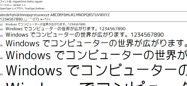 HigashiOme Gothic
