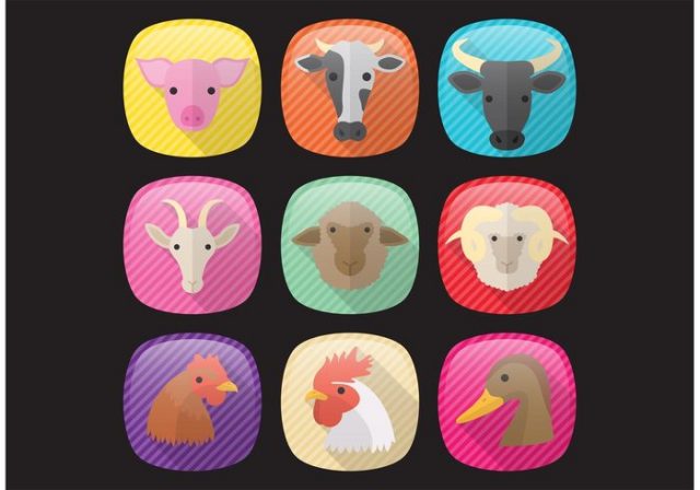 vector-farm-animals-icons